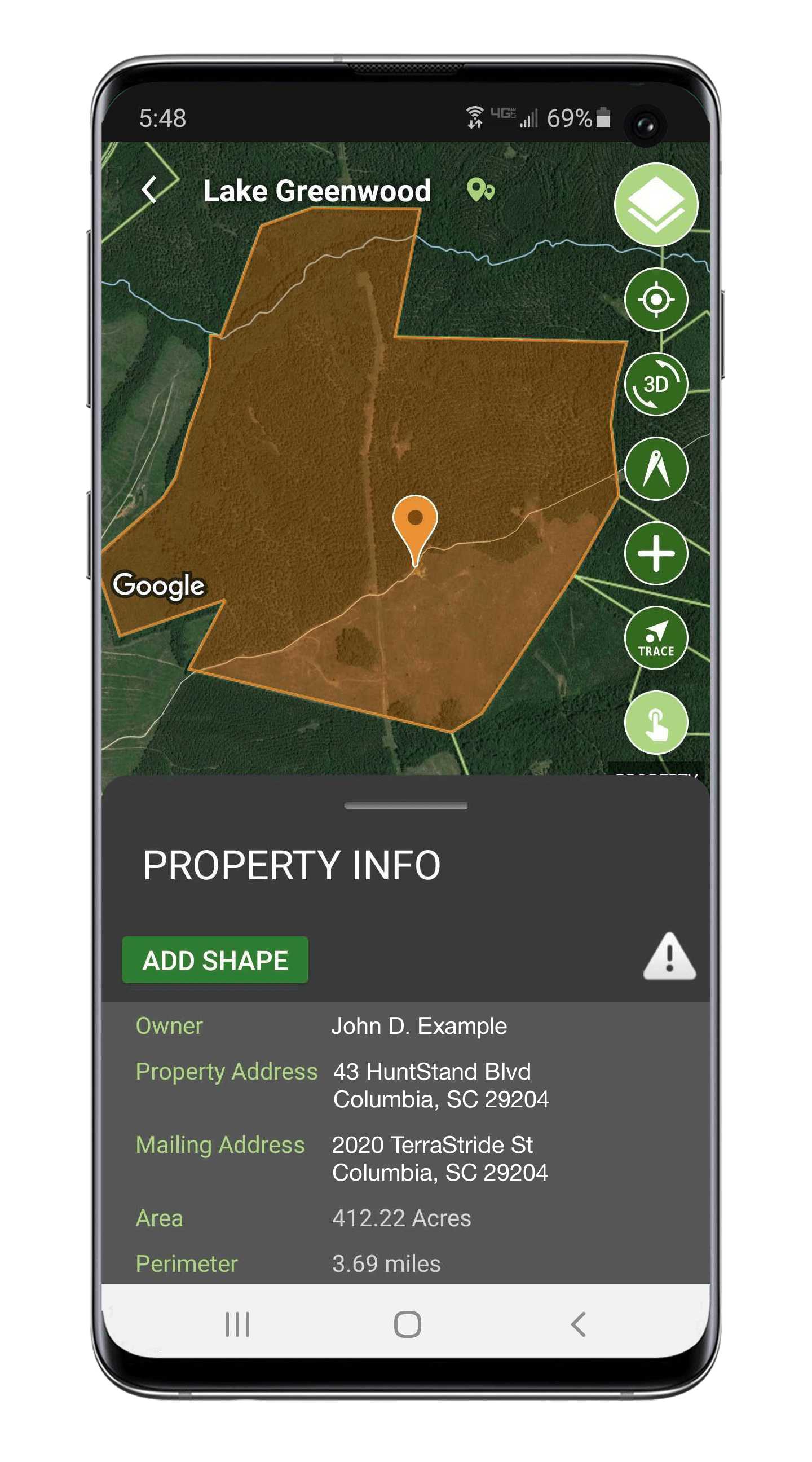 land parcel map